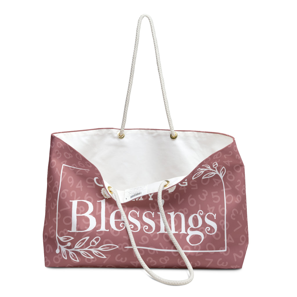 "Counting My Blessings" Weekender Bag